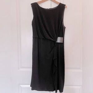 Tommy Hilfiger black dress with belted detail; fully lined; all season; Size 14